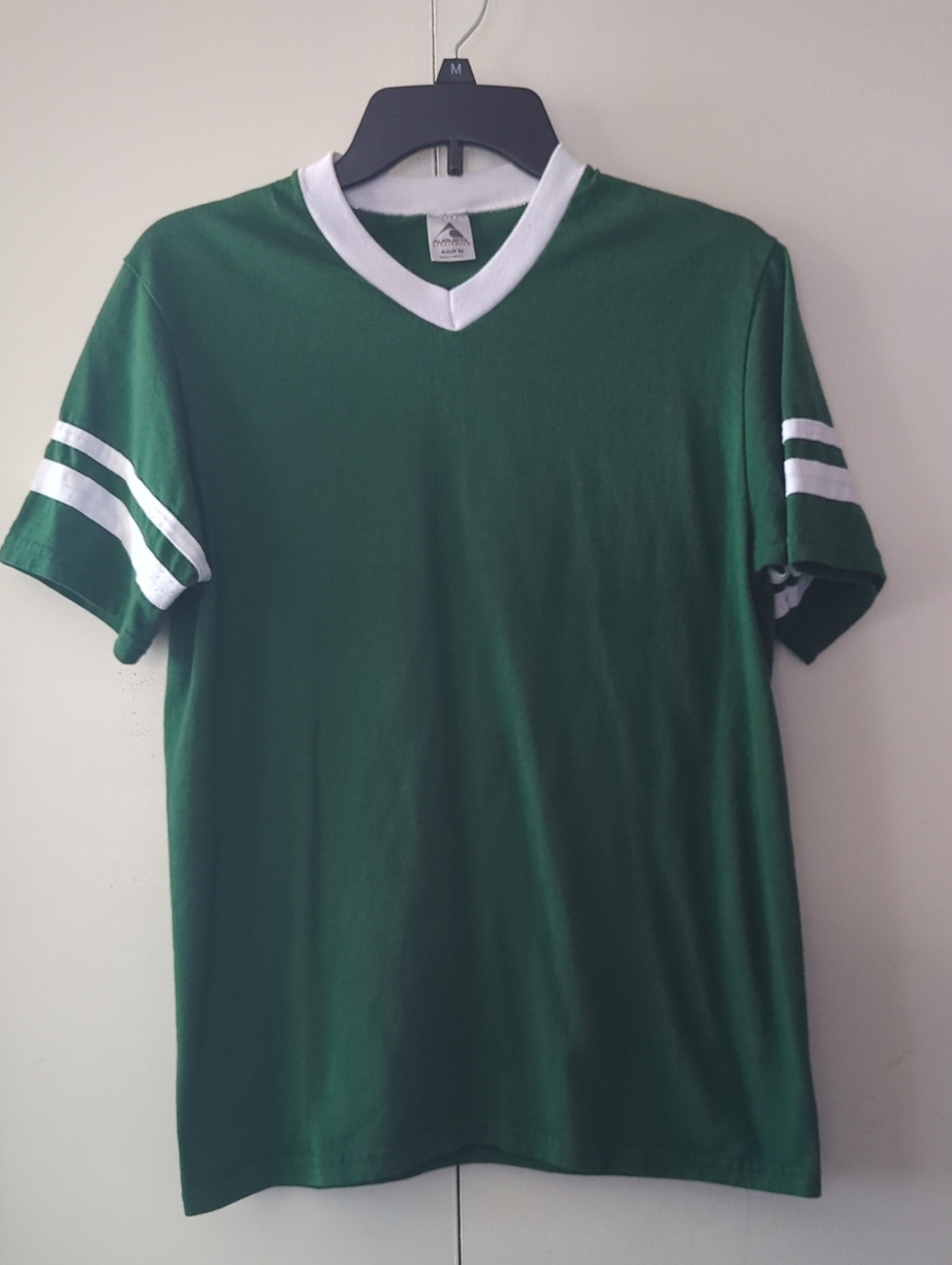 Augusta Sportswear Green V-Neck Tee with White Trim